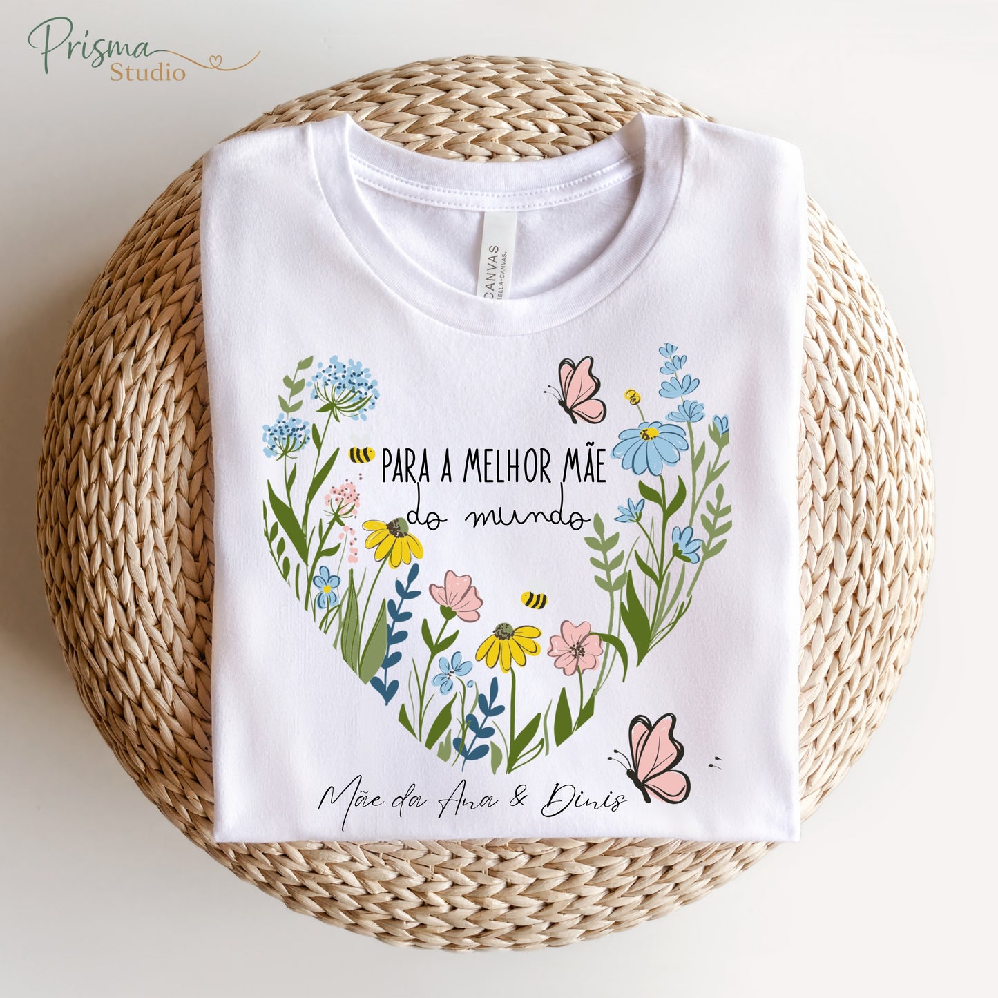 ✨👕 T-shirt  Algodão '' A melhor mãe do Mundo '' - Presente Especial Dia da Mãe