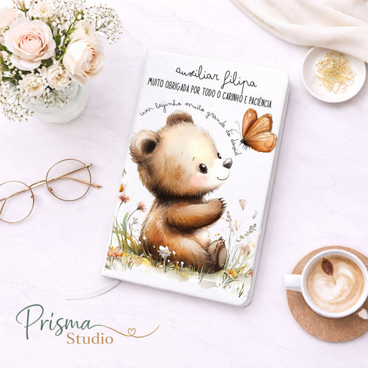 🎁 Caderno Personalizado para Auxiliar, Educadora ou Professora – Presente Especial de Agradecimento