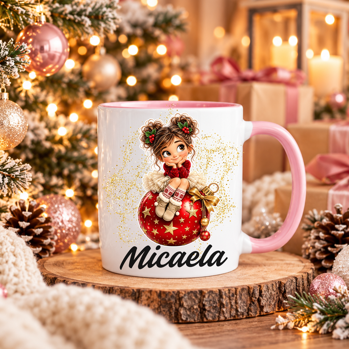 Caneca Personalizada '' Girl Christmas Magic''