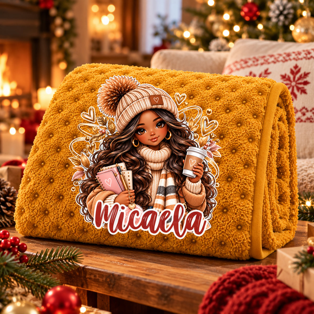 Manta Colarina Personalizada '' Boho Chic''   130x160 cm