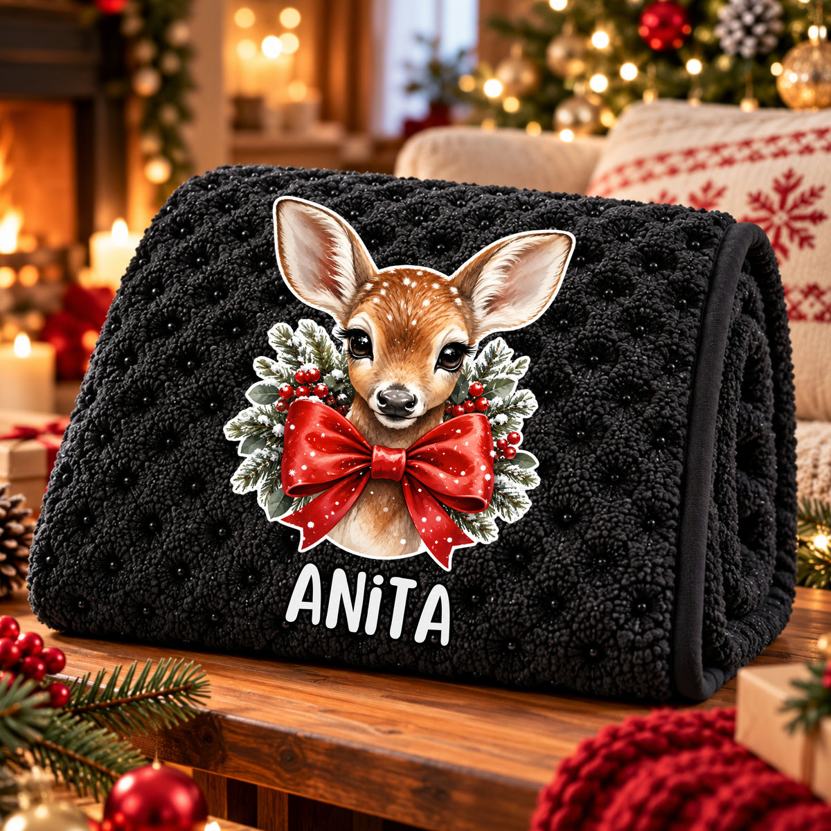 Manta Colarina Personalizada '' Bambi Winter ''   130x160 cm