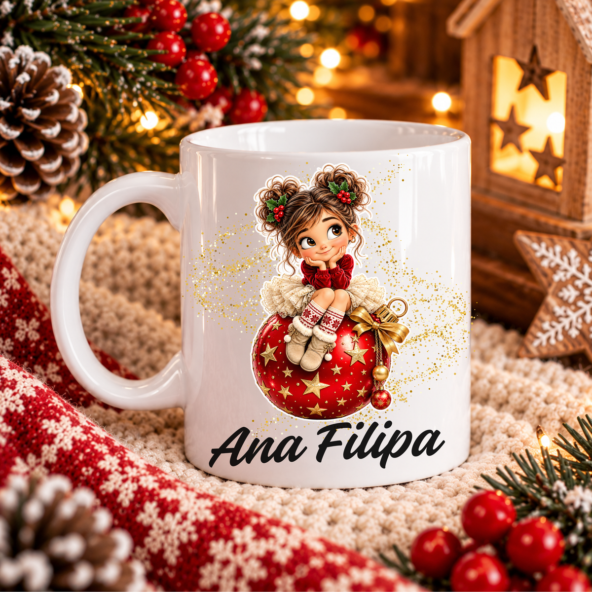 Caneca Personalizada '' Girl Christmas Magic''