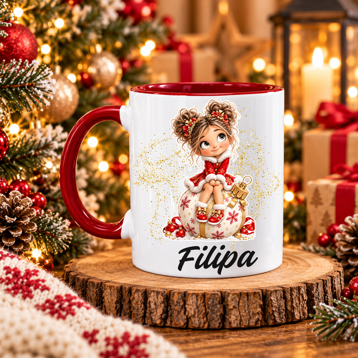 Caneca Personalizada '' Girl Christmas Magic''
