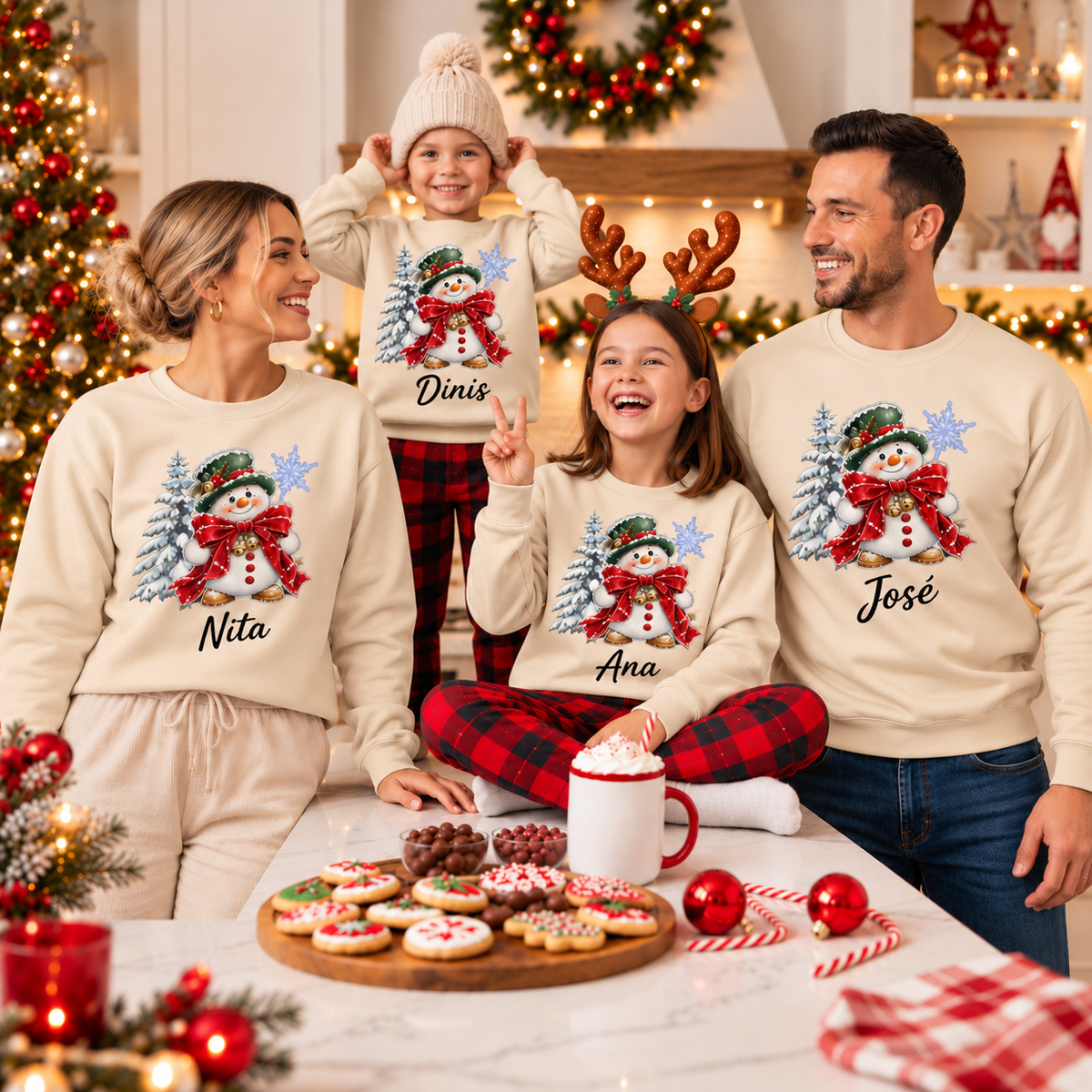 Sweat Personalizada '' Snowy Christmas ''