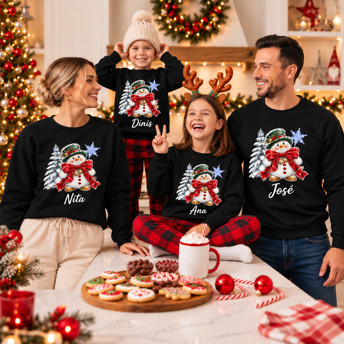 Sweat Personalizada '' Snowy Christmas ''