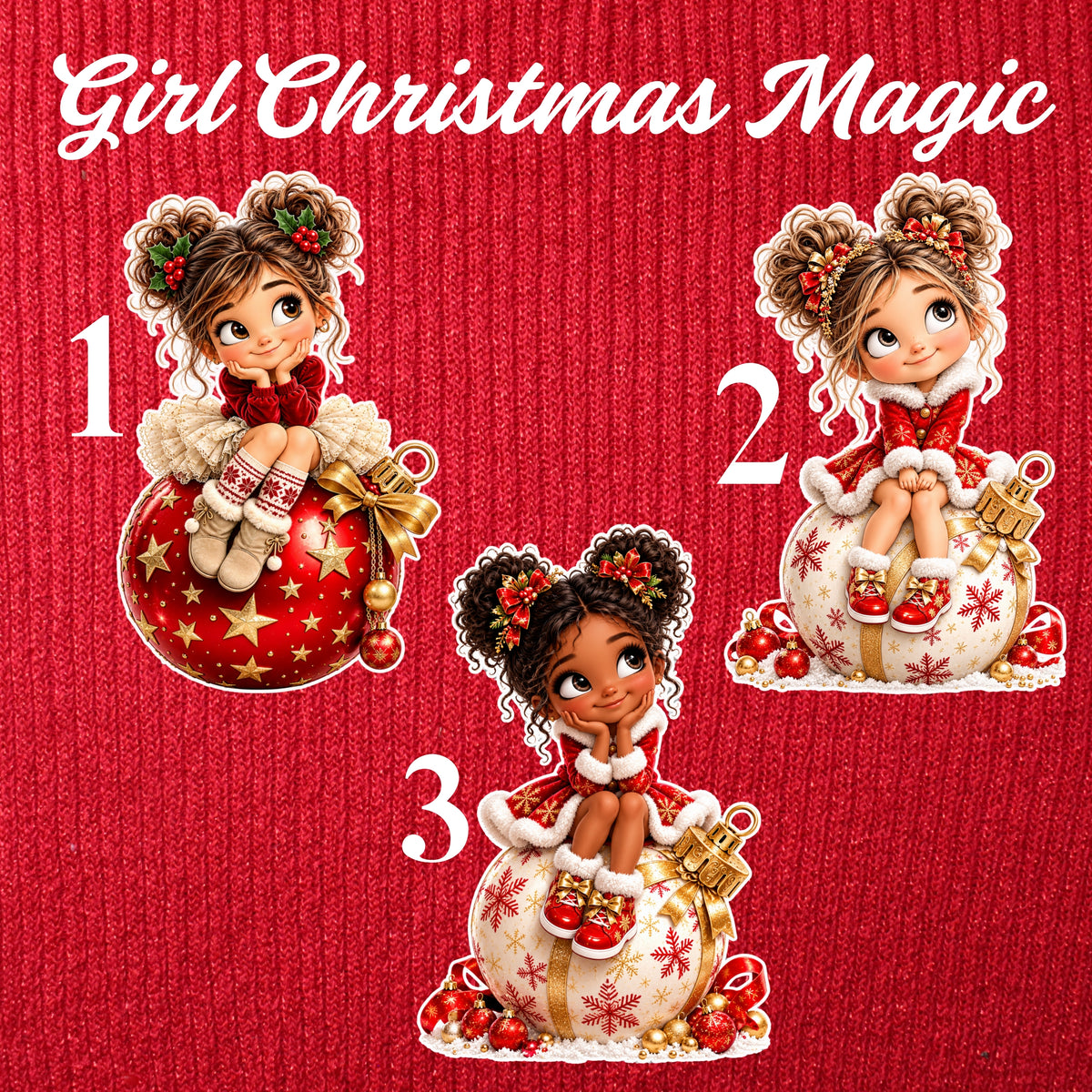 Chinelos Personalizados '' Girl Christmas Magic''