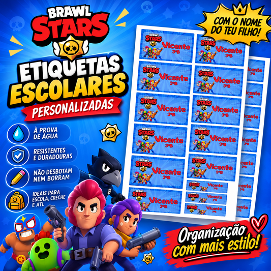 Etiquetas escolares personalizadas | Brawl Stars