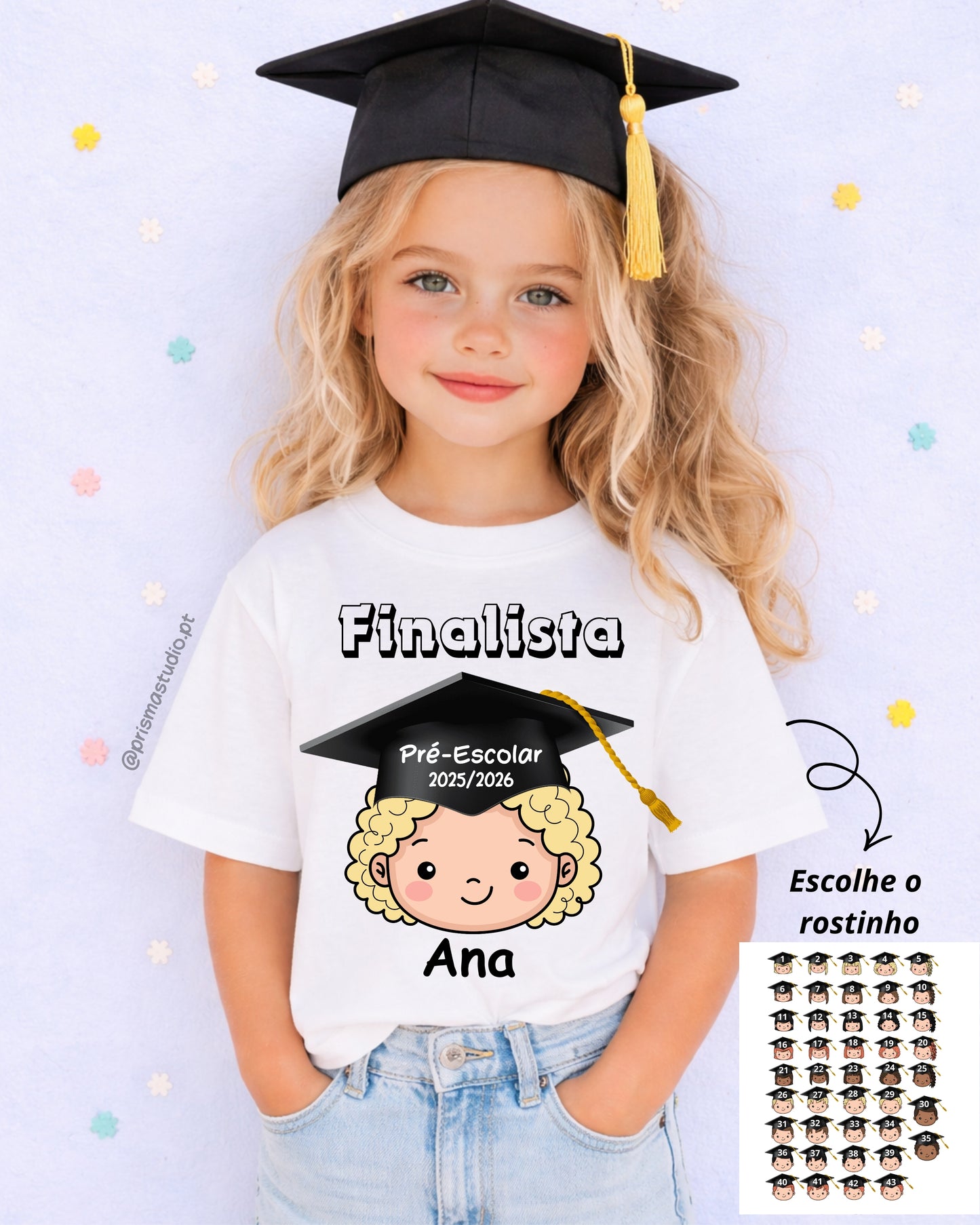 T-SHIRT FINALISTAS 2026 - MODELO CLÁSSICO COM ROSTINHO