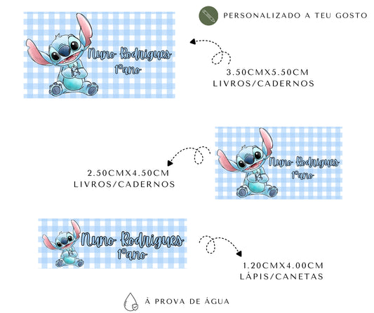 Etiquetas escolares personalizadas | Stitch