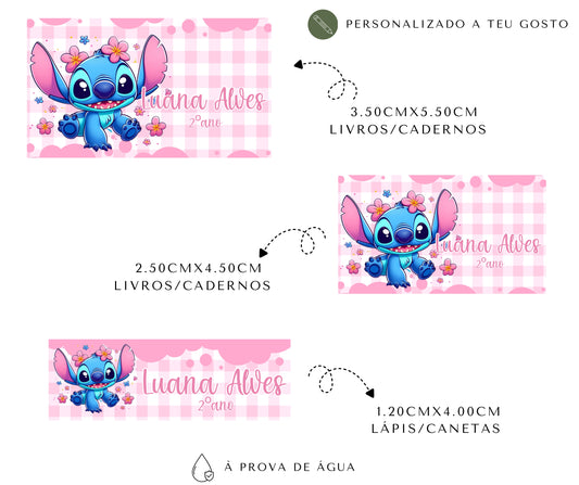 Etiquetas escolares personalizadas | Stitch