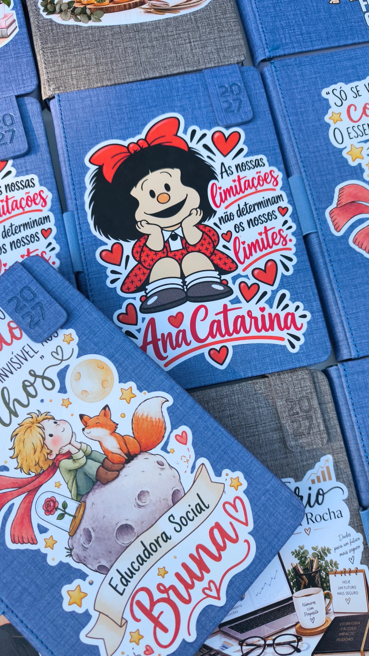 Agenda A5 2027 Personalizada | Frase Mafalda + Nome