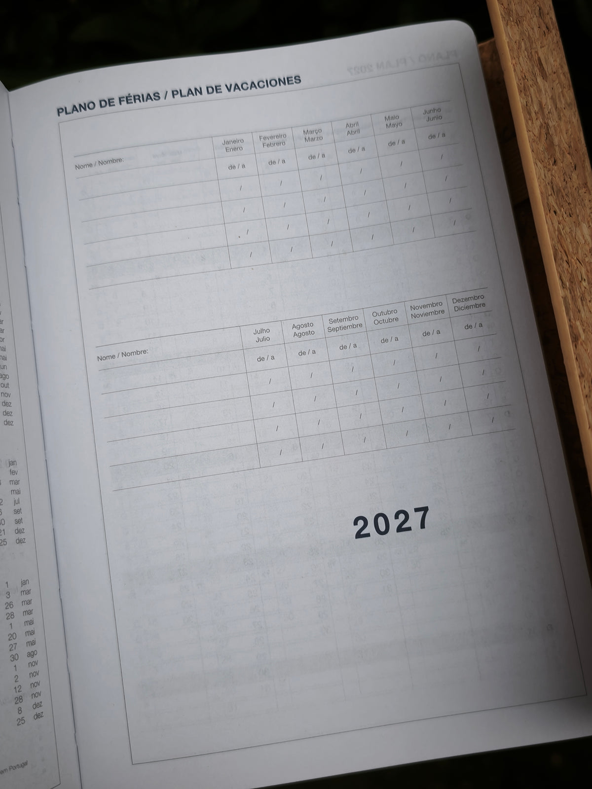 Agenda Férias | Personalizado com nome