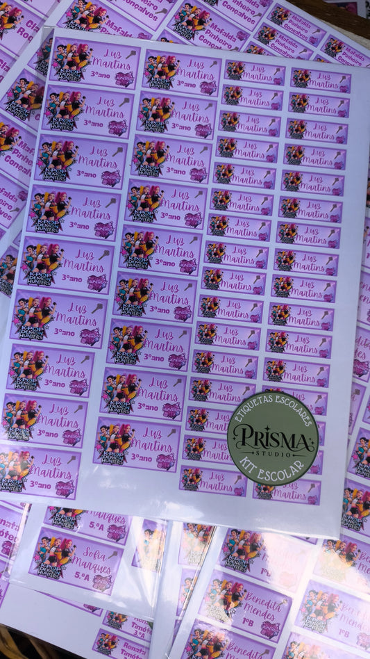 Etiquetas escolares personalizadas | Huntrix